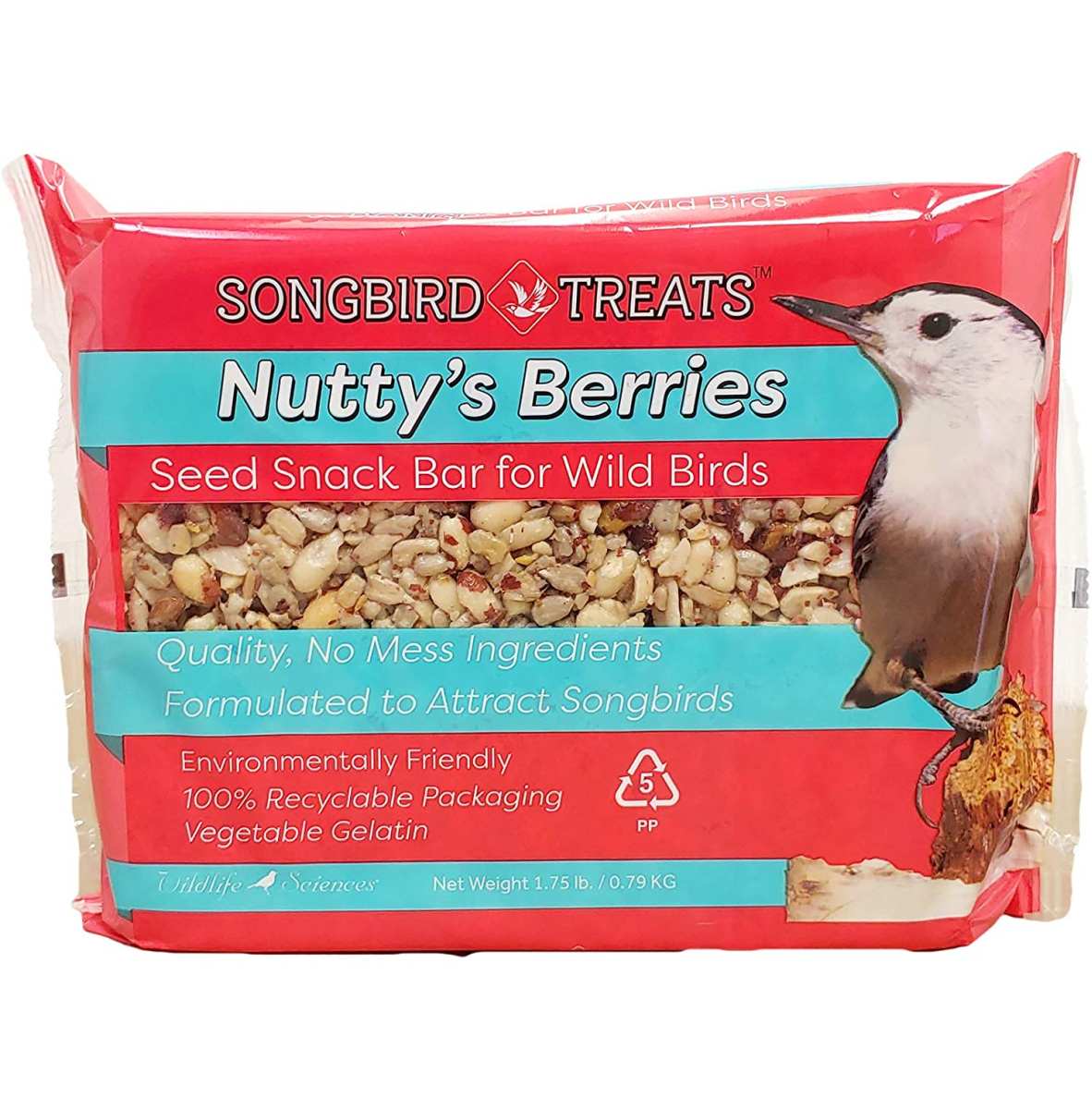 Songbird Treats Nutty's Berries Seed Bar 1.6 lb